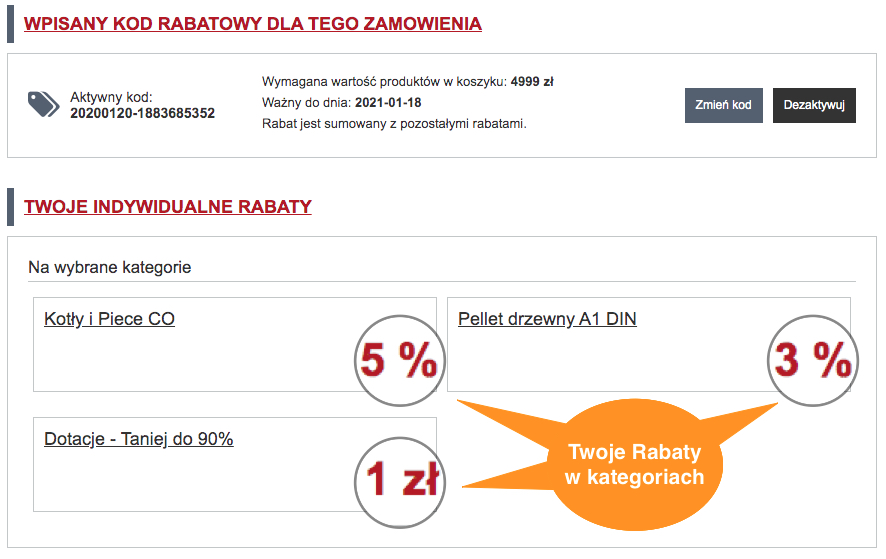 Rabaty w AleKotly.pl - Krok 1