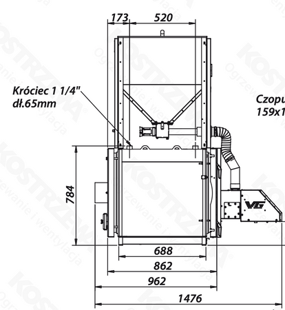 KOSTRZEWA EEI Pellets - 15 kW