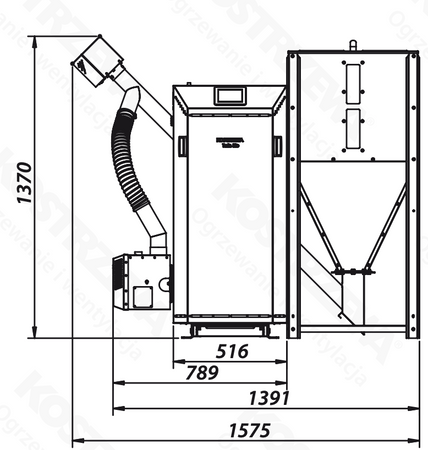 KOSTRZEWA Twin Bio NE - 12 kW