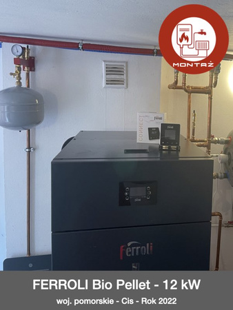 MONTAŻ - FERROLI Bio Pellet Pro - 12 kW - woj. pomorskie