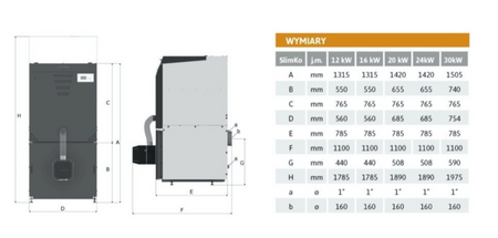 KOTŁOSPAW Slimko Plus - 12 kW