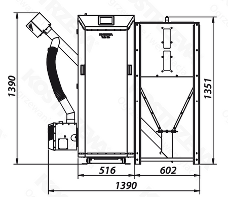 KOSTRZEWA Twin Bio NE - 16 kW