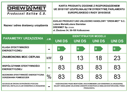 DREW MET Uni DS BW - 13 kW