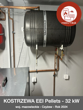 MONTAŻ - KOSTRZEWA EEI Pellets - 32 kW woj. mazowieckie