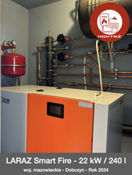 MONTAŻ - LARAZ Smart Fire - 22 kW / 240 l - woj. mazowieckie