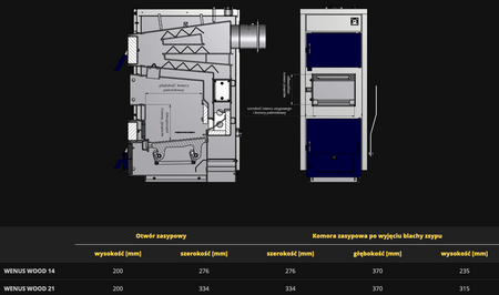 ZĘBIEC Wenus Wood - 21 kW
