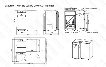 KOSTRZEWA Twin Bio Luxury Compact NE - 24 kW