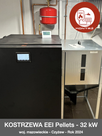 MONTAŻ - KOSTRZEWA EEI Pellets - 32 kW woj. mazowieckie