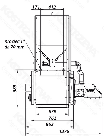 KOSTRZEWA EEI Pellets - 12 kW