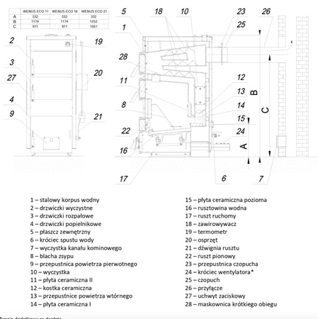 ZĘBIEC Wenus Eco - 16 kW