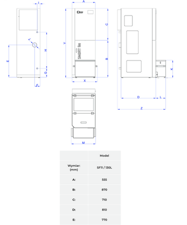 HKS LAZAR Smart Fire Exclusive - 11 kW / 130 l