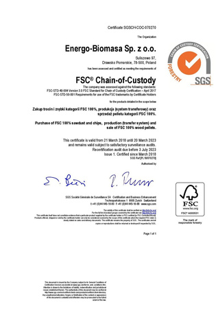 EB First Class - Pellet drzewny EN Plus 1 DIN Plus