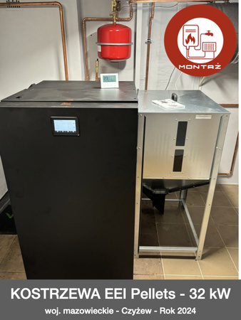 MONTAŻ - KOSTRZEWA EEI Pellets - 32 kW woj. mazowieckie