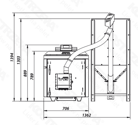 KOSTRZEWA Mini Bio Luxury B - 12 kW